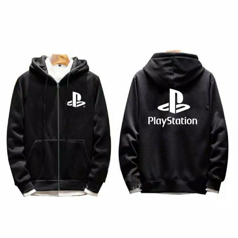 S - XXXXXL(6XL) Jaket PS4 ZipHoodie Gamer Game Pria Wanita BIGSIZE OVERSIZE Zipper Hoodie Gaming PLAYSTATION Jacket Boy Girl