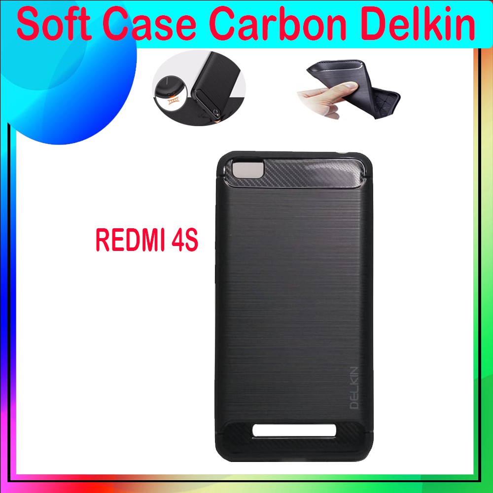 Soft Case Delkin Karbon Xiaomi Redmi 4 Casing Silicone Xiaomi Redmi 4S Kesing Silikon Case Redmi 4A