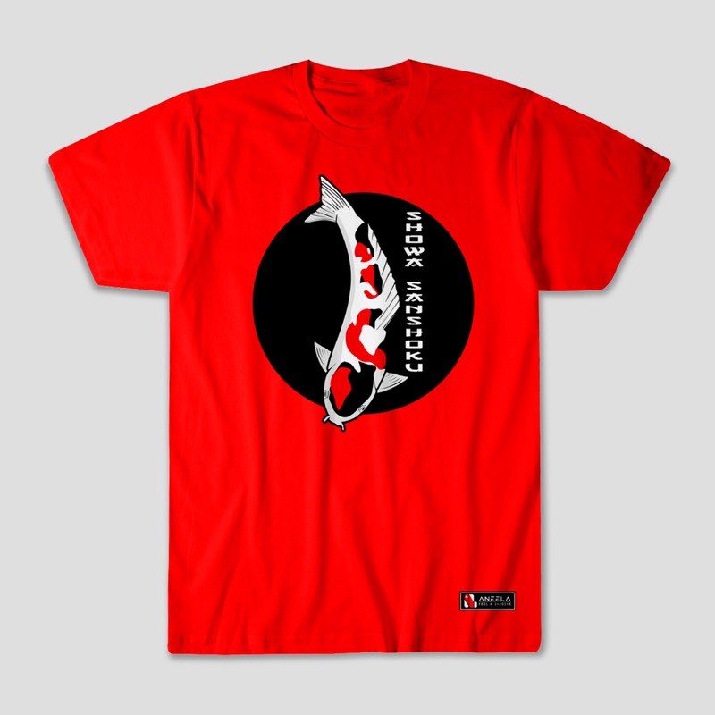 Aemmart Kaos Pria Original T-Shirt Distro Aneela Label Koi Showa Sanshoku  M L XL