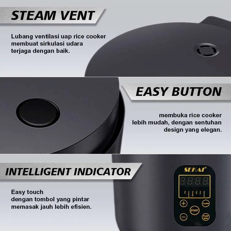 Sekai CMW 720 LS - Rice Cooker Digital low Sugar 1 liter