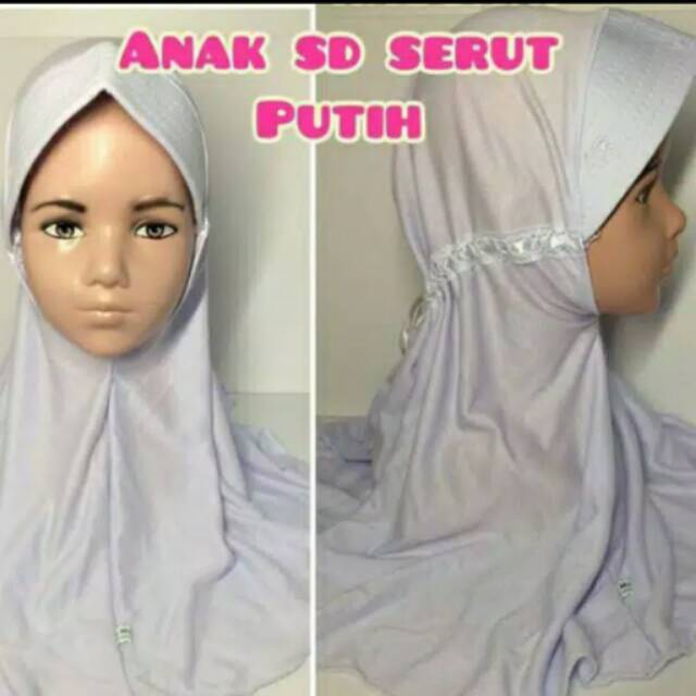 Jilbab putih anak SD.jilbab Tk/PAUD. terlaris.tanah abang.surabaya.bandung.GROSIR.