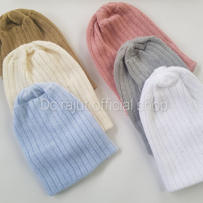 topi rajut polos bayi best quality | topi rajut anak | beani hat