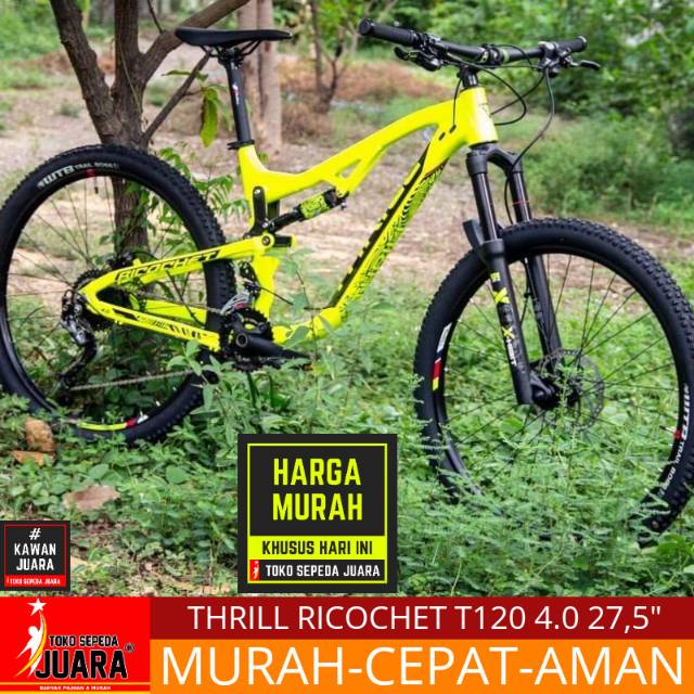 GRATIS ONGKIR SEPEDA  GUNUNG  THRILL  RICOCHET T120 4 0 MTB  