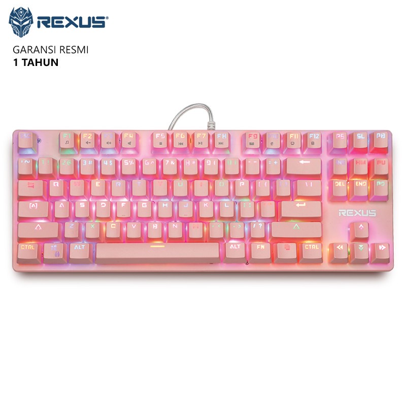 Rexus Keyboard Gaming Mechanical Legionare MX9 TKL RGB PINK-BLUE SWITCH