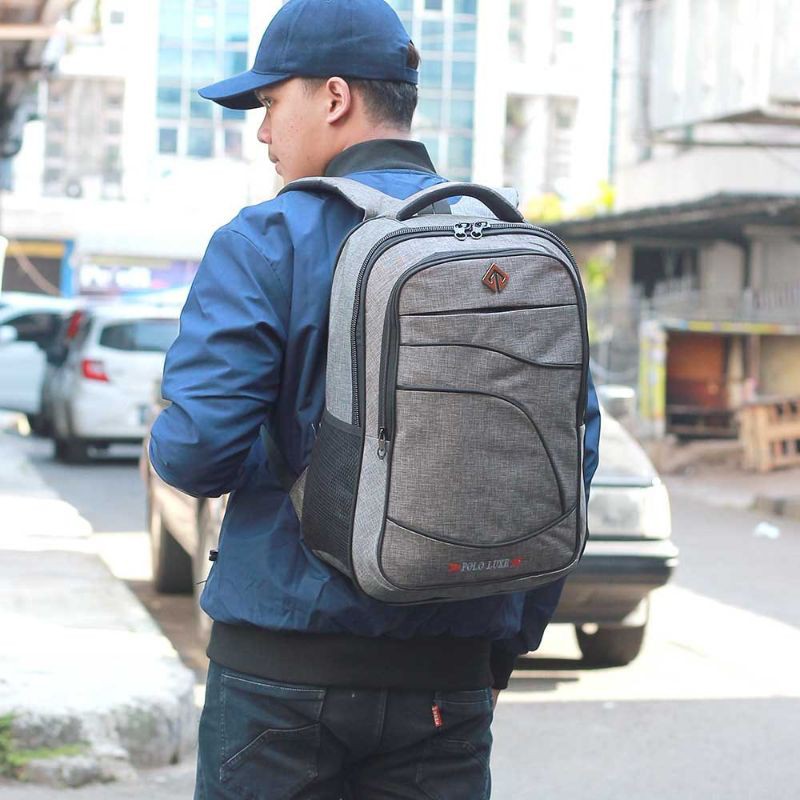 Tas Backpack Punggung Pria Wanita 30 Liter | Tas Ransel Formal Laptop Kerja Polo Luxe High Quality