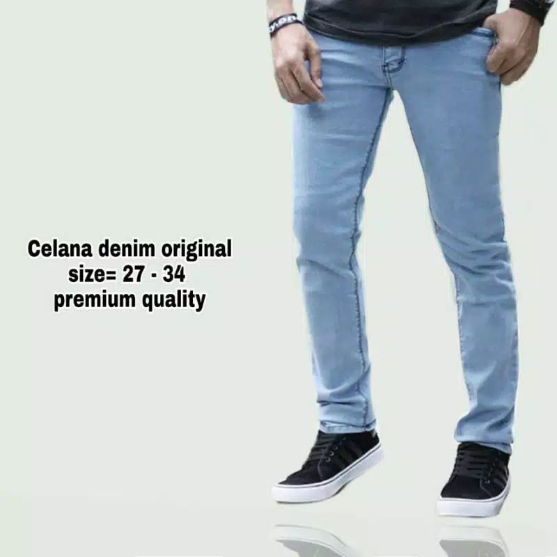 COD Celana Denim Pria Skiny SlimFit Harga Promo