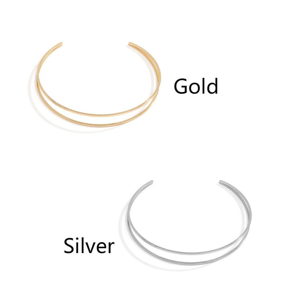 Gelang Nanas Aksesoris Populer Ganda Berbentuk C Berlebihan Bentuk Geometris Retro