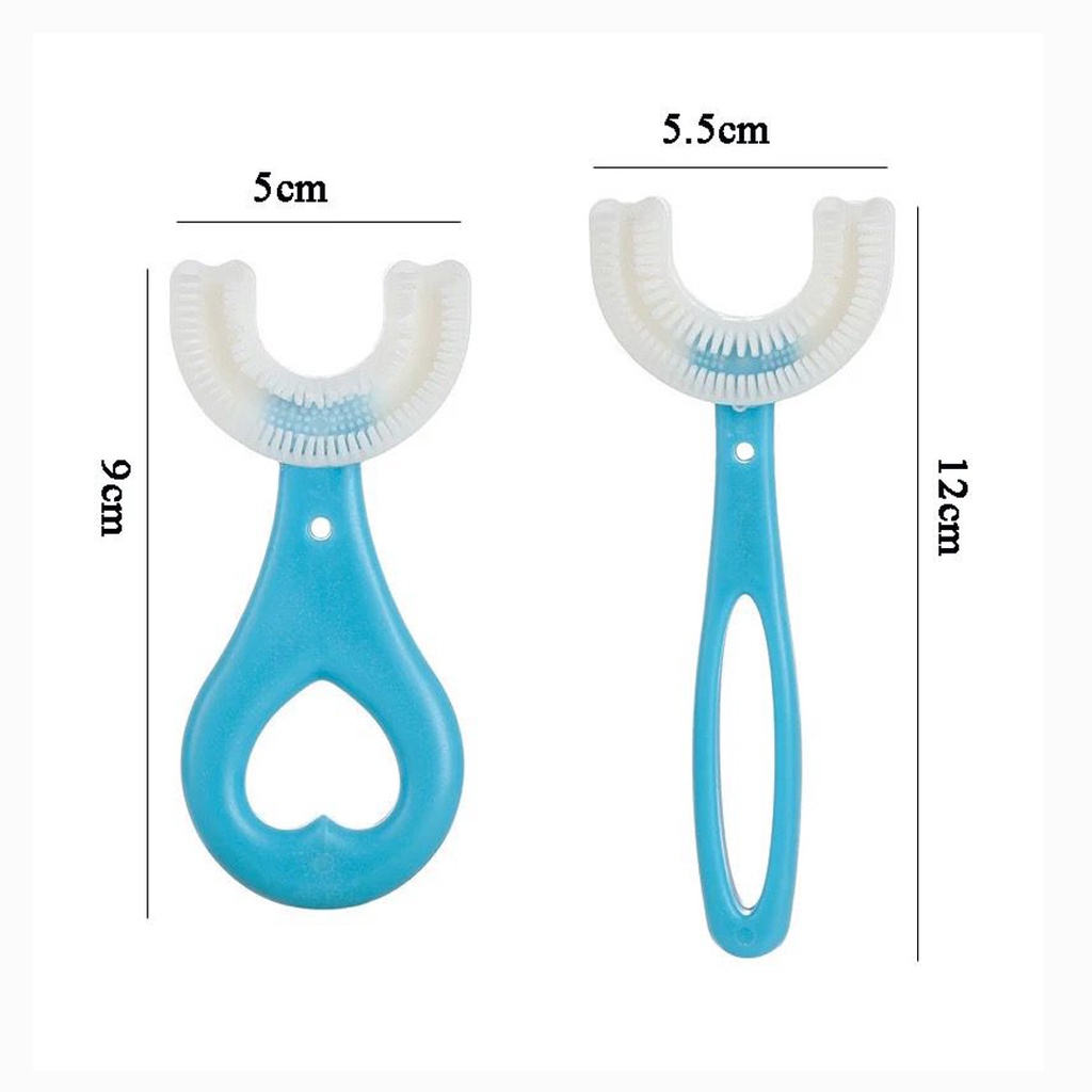 ❤️GTB❤️ Sikat Gigi Anak Bentuk U Putar 360 Penyikat Pembersih Terbaik Sikat gigi lembut pasangan siswa sikat gigi nano kelas atas 360 Derajat/Training Toothbrush R605