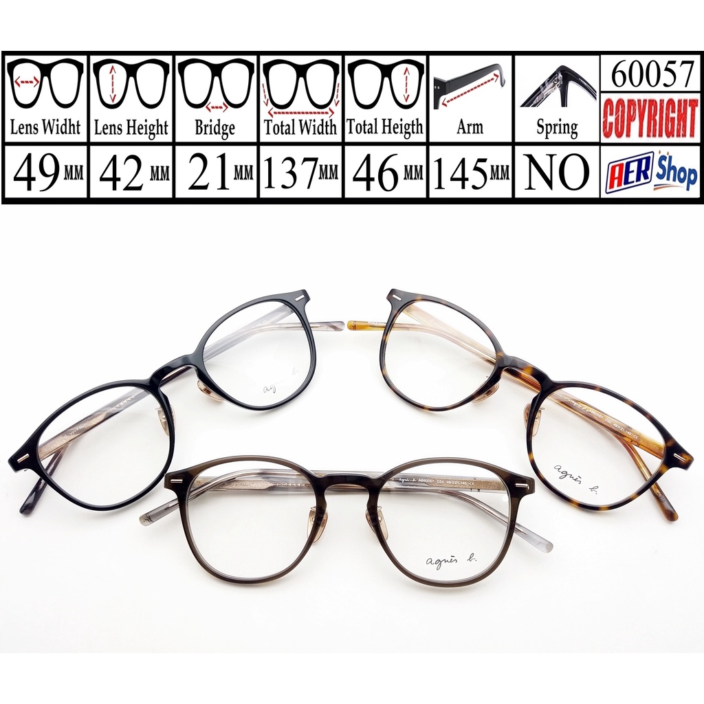 47026. Kacamata AGNES B ORIGINAL kacamata minus milenial frame unisex minus