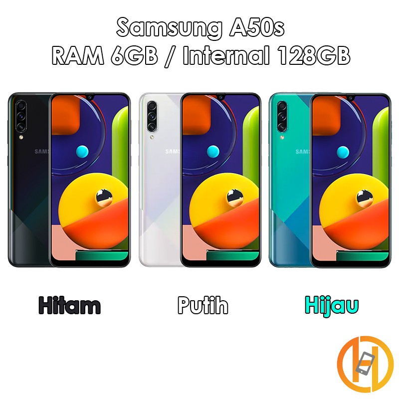 Samsung Galaxy A50s A507 - 6GB 128GB (6/128) - Hitam / Putih / Hijau - Baru NEW - Resmi SEIN