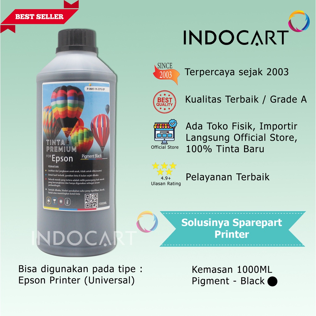 IndoCart Tinta Premium Printer Epson-Pigment Ink-1kg