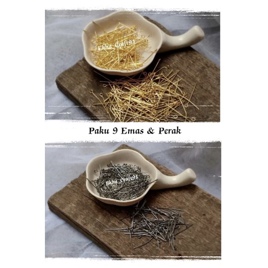 Paku 9 Semua Ukuran Warna Emas dan Perak per bks ( -/+ 50Gram)