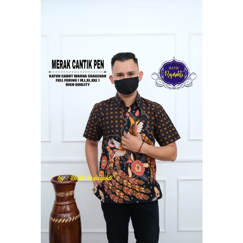 MERAK CANTIK RAJASAKTI KEMEJA BATIK PRIA SOLO LENGAN PENDEK LAPIS FURING PREMIUM GURDHO PARI BLUE GANDEWA BLUEE NAKULA PEKSI WIYASA BIRU GURDHO KAMANDANU PARANG SKAR BLUE PARANG SKAR KURFA SOGAN HARJA NAVY NOGO MERAH GRAHA LASEM NAKULA  GANDEWA 2 MAHES