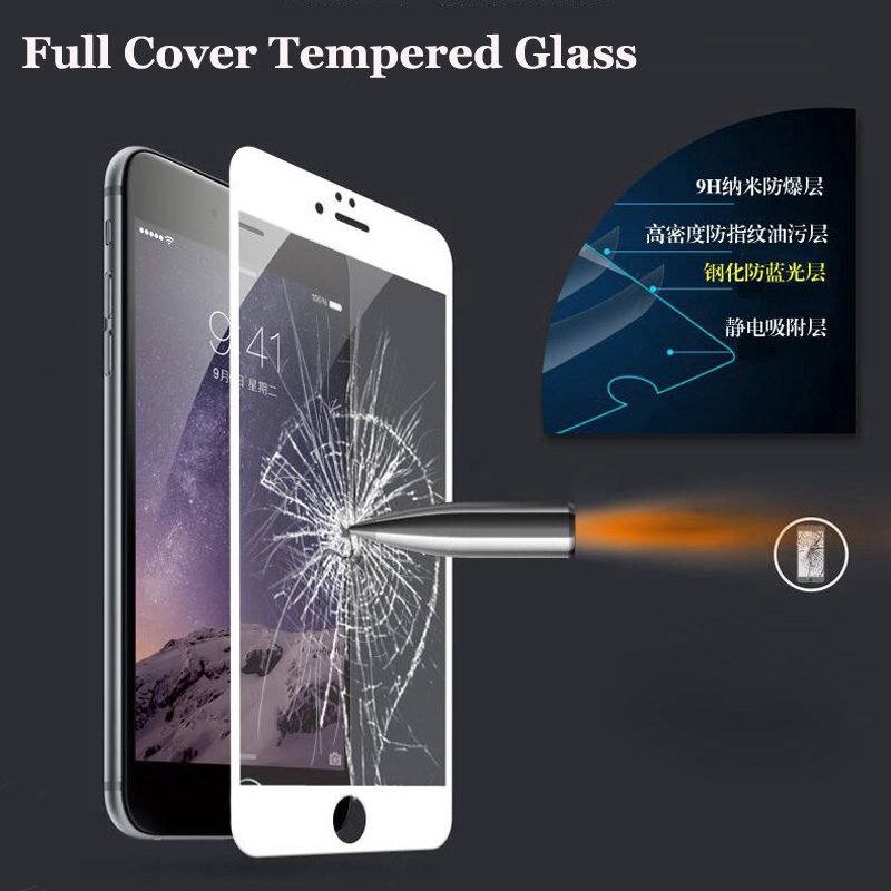 Set 3Pcs Pelindung Layar Tempered Glass 3D Full Cover untuk iPhone 11 Pro Max XR XS 8 7 6 6s Plus