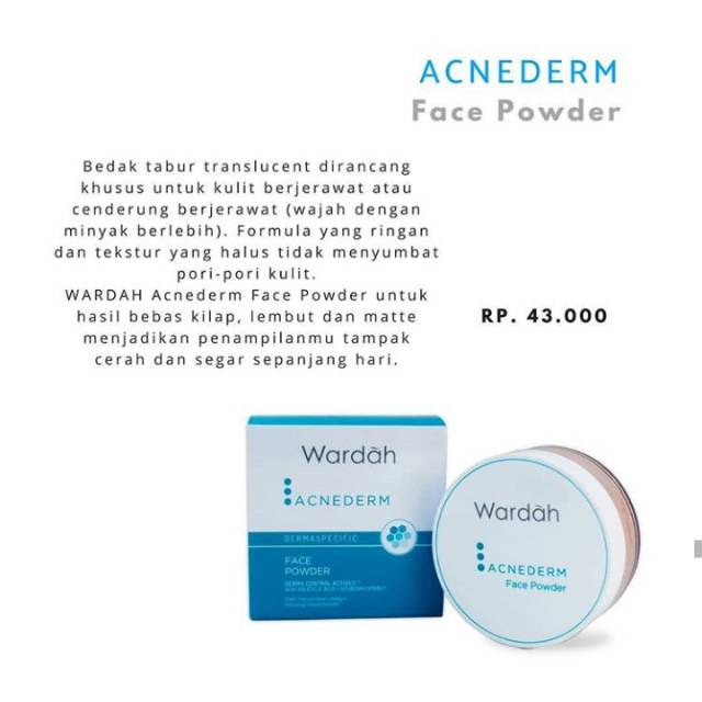 Wardah Acnederm Loose Powder