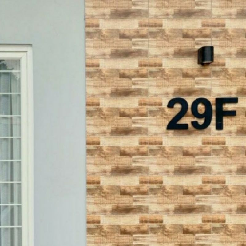 

Nomer Rumah Timbul Permukaan Acrylic Warna Akrilik Hitam 15cm