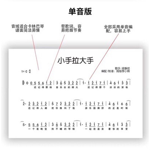 Buku Musik Kalimba tutorial Cina