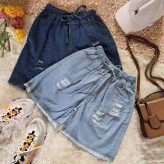 SERENA HOTPANTS JEANS RAWIS RUMBAY / SOBEK TIDAK TEMBUS