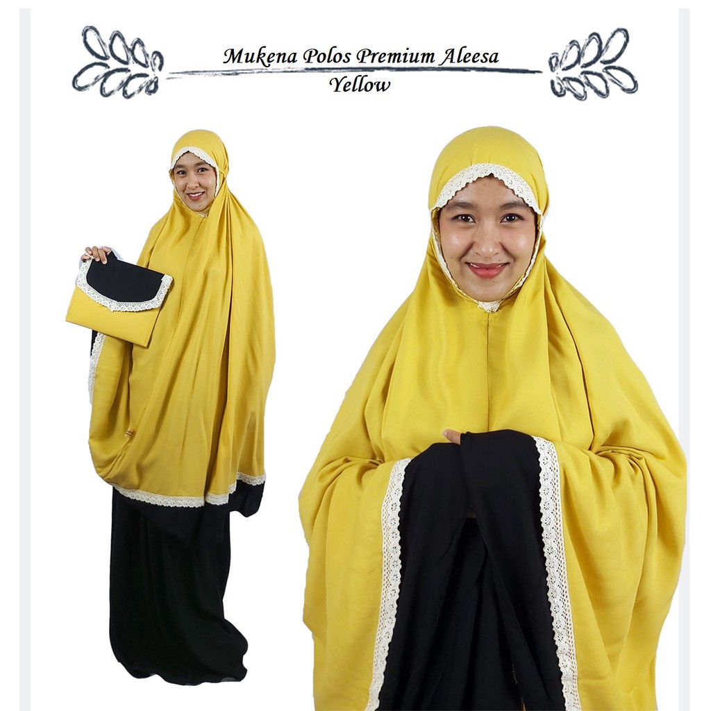 Mukena Katun Rayon Premium Polos Aleesa / Mukena Dewasa / Mukena Rayon / Mukena Rayon Premium