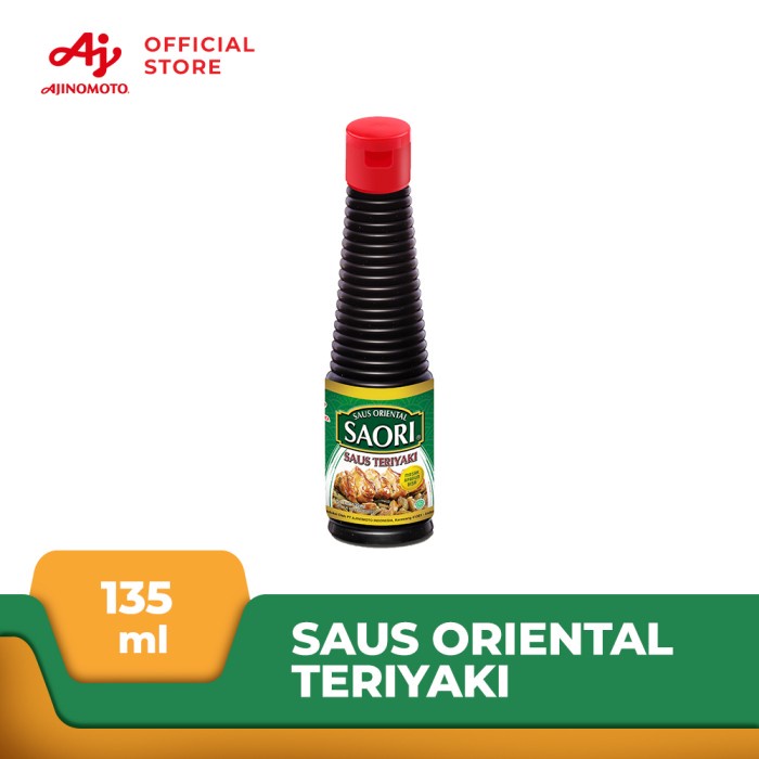 

SAUS-DRESSING- SAORI SAUS TERIYAKI KEMASAN BOTOL 135ML SAOS ORIENTAL SAUCE -SAUS-DRESSING.