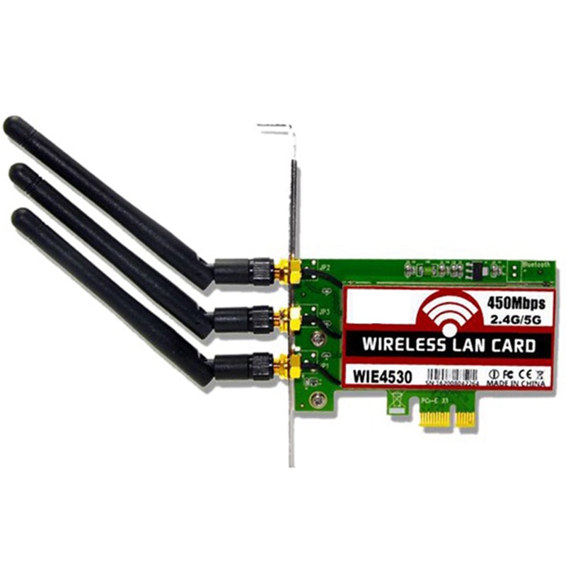 PCIE Wifi Dual Band Intel 3 Antena Wireless Network Card Adapter