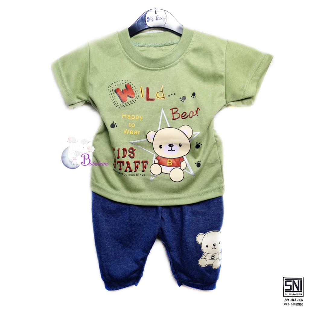 BOBOBAM BAJU BAYI LAKI LAKI SETELAN ANAK COWO LUCU STELAN COWOK 6 12 BULAN KEREN TRENDY KEKINIAN BEAR