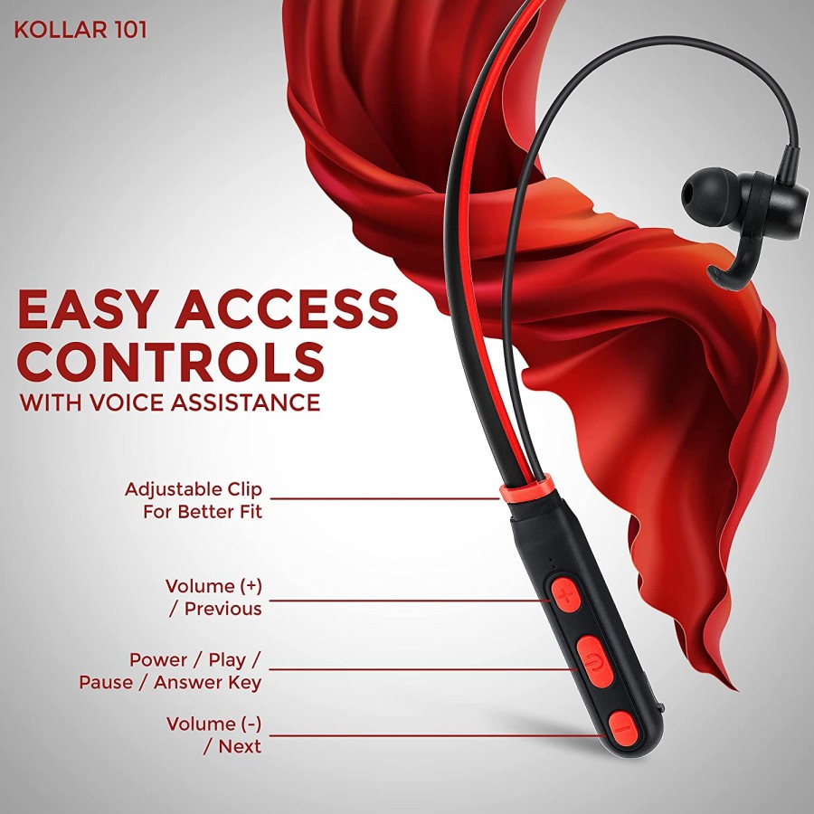 Foxin KOLLAR Bass Boost Sport Bluetooth Wireless Neckband Earphone