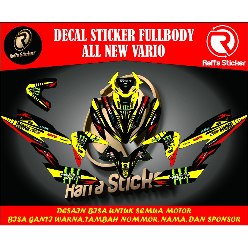 stiker motor vario 125 stiker motor vario 150 stiker new vario stiker vario 150 new MONSTER ENERGI