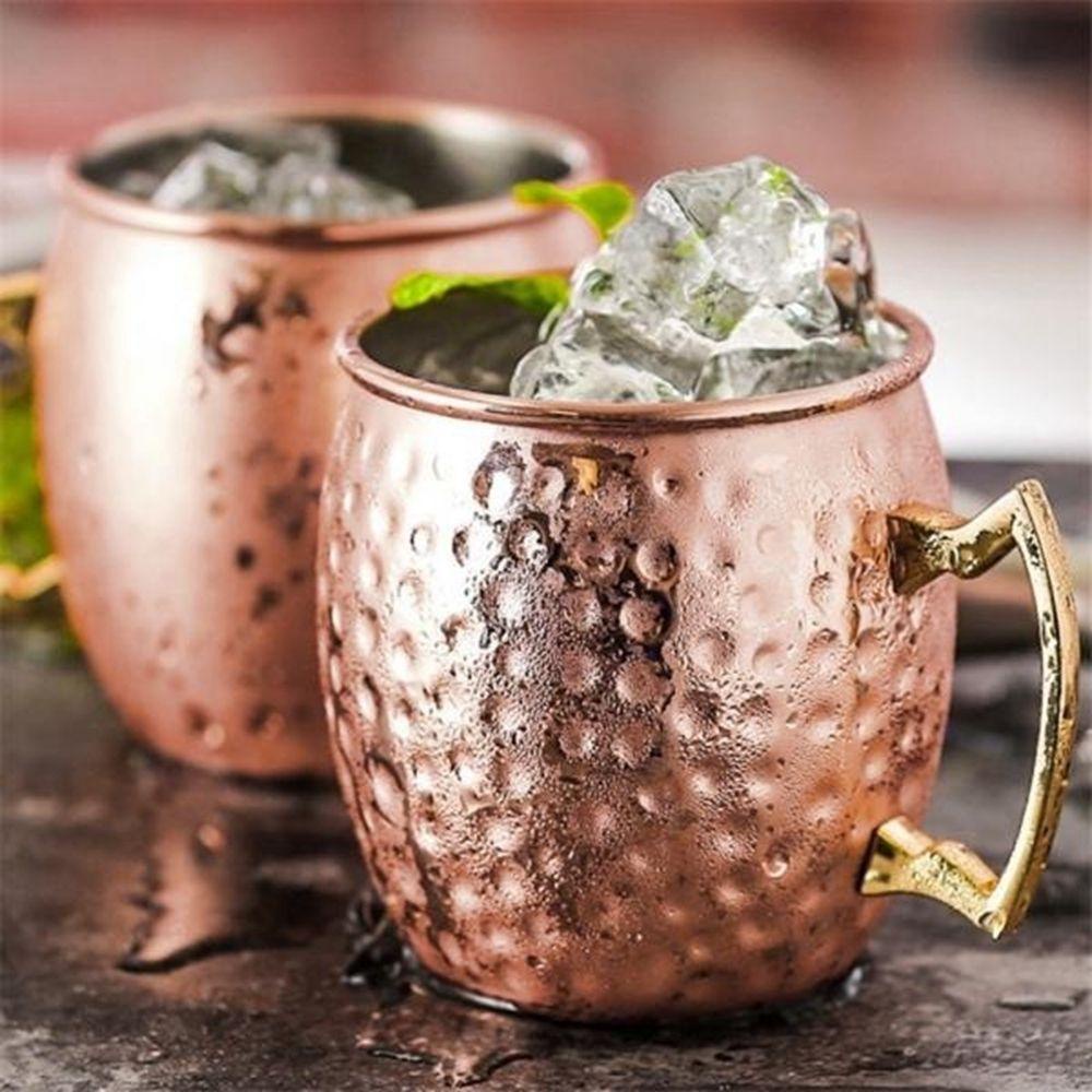 Lanfy Mug Copper Plated 550ml Stainless Steel Perlengkapan Minum Makan Cocktail Gelas Bir Cangkir