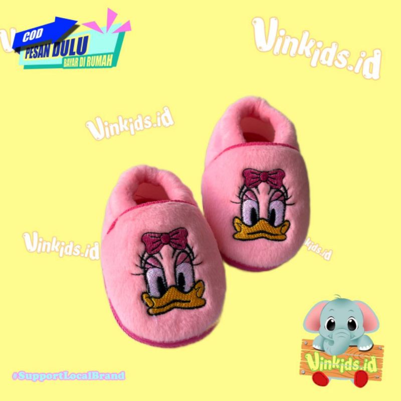 Sepatu Bayi Laki Laki Perempuan 0 12 Bulan Karakter Kartun Bebek Pink / Prewalker