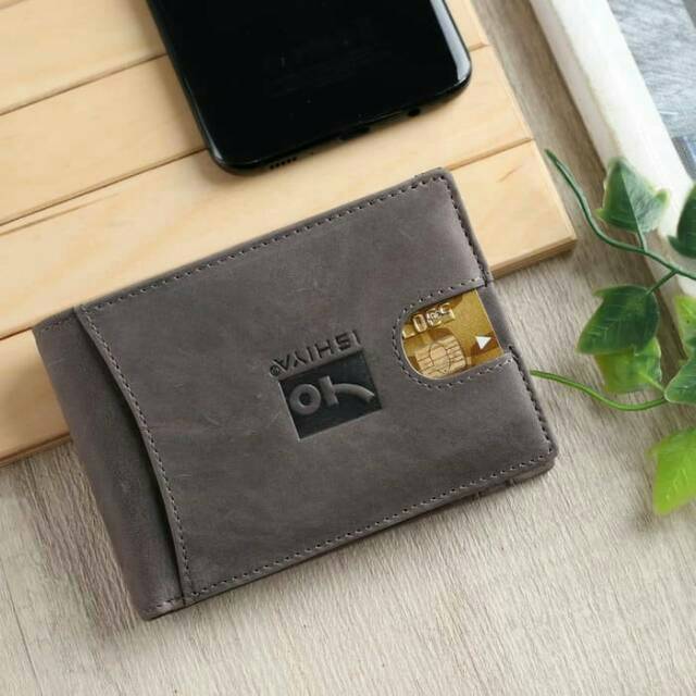 DOMPET KULIT ASLI CRAZY HORSE-DOMPET LIPAT-DOMPET PENDEK-DOMPET PRIA-DOMPET COWO-DOMPET PEARCHY SLIM