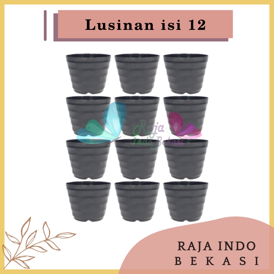 LUSINAN Pot Kopeng 12 Hitam Isi 12 Pcs TERMURAH GROSIR Pot Lusinan Hitam Murah Termurah 12 20 25 30