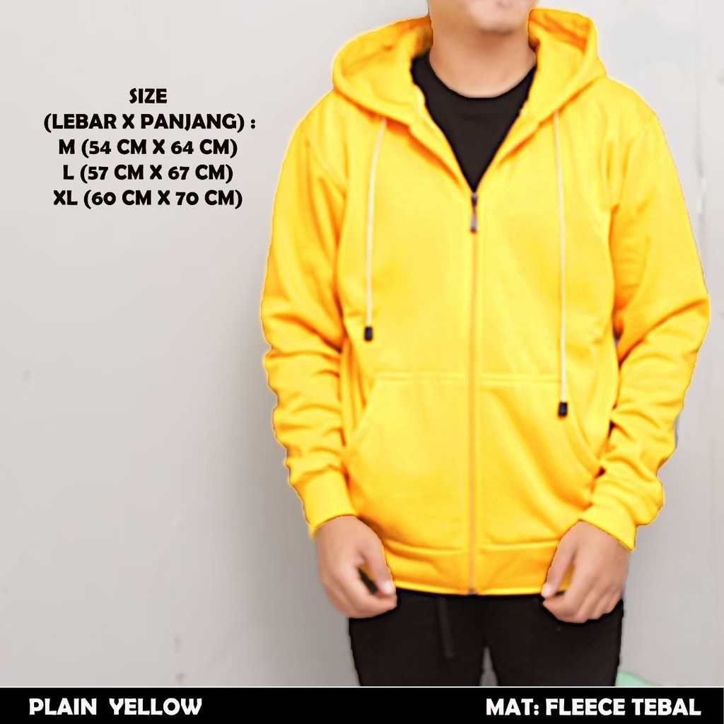 Jaket polos Ukuran M, L, XL, XXL  Pria Wanita dengan zipper Ritsleting Hoodie Sweater