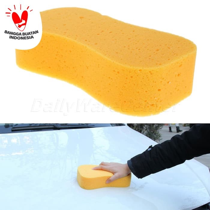 Sponge Busa Cuci Mobil Motor Piring Kuning Busa Foam Spon Wash Tebal