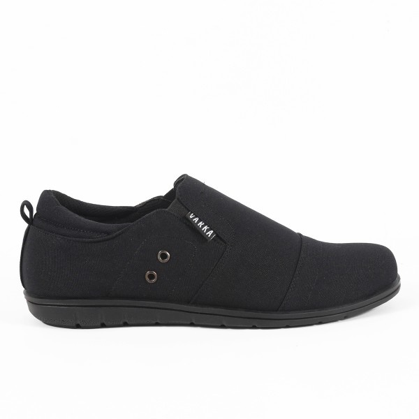 Sepatu Slip On Pria V 4469 Brand Varka Sepatu Casual untuk Kuliah Kerja Hangout Harga Murah Berkualitas Warna Hitam