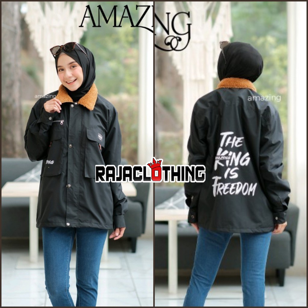 RCL - Jaket Pria Cozy Wanita Merk Amazing / Jaket Parasut Gunung / Jaket Windbreaker