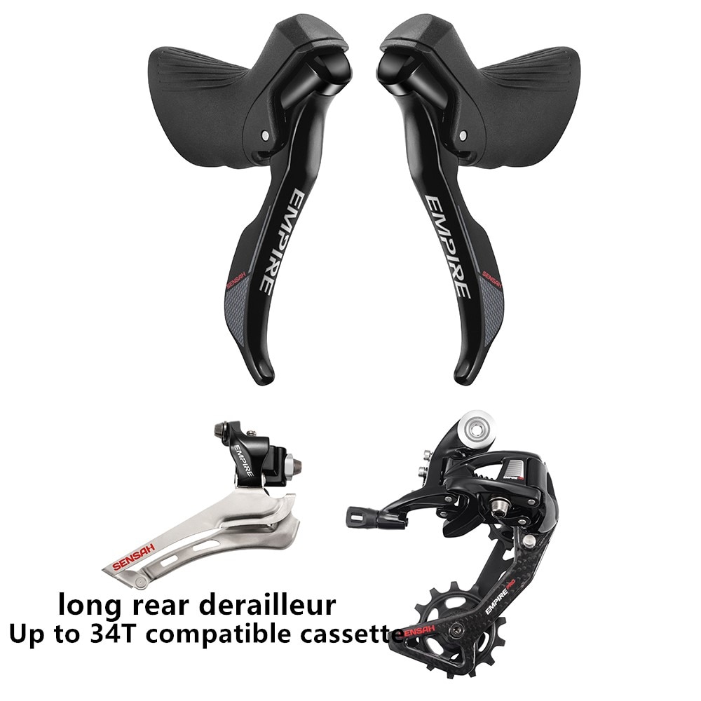 SENSAH EMPIRE carbon Road bike 2*11 Speed Bicycle Shifter Lever Rear Derailleur Groupset 11-28 32 34