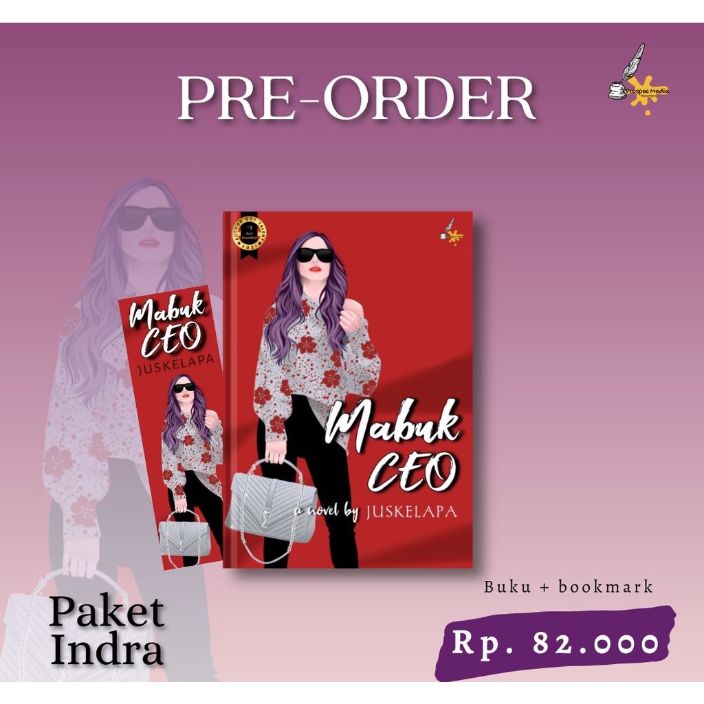 (Ready)Paket Indra Novel Mabuk Ceo Fiksi Romance Juskelapa