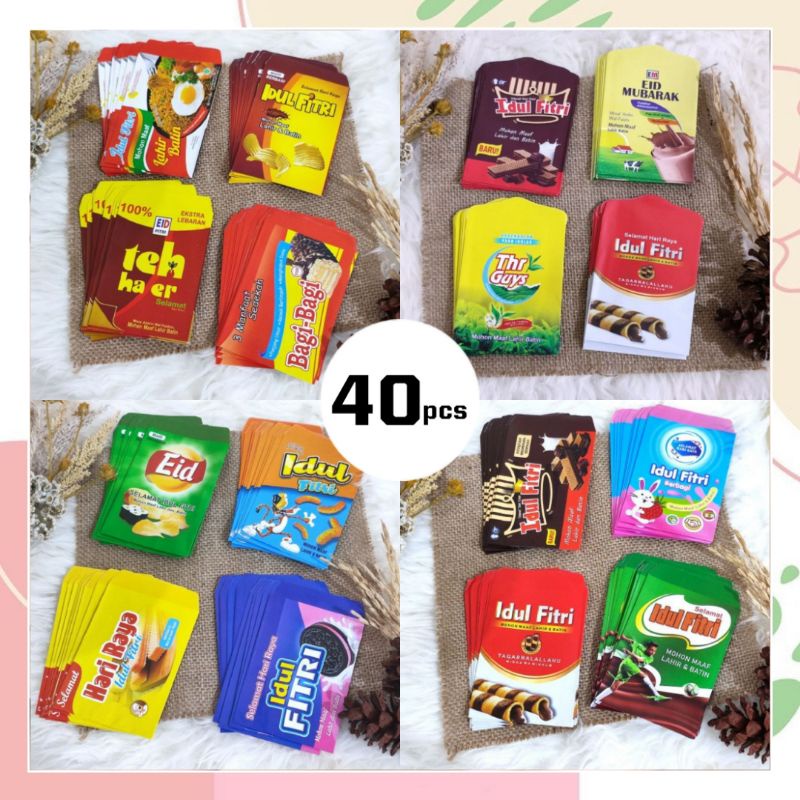 

[ 40 PCS ] AMPLOP THR LEBARAN IDUL FITRI UNIK VIRAL GAMBAR SNACK LUCU CUSTOM