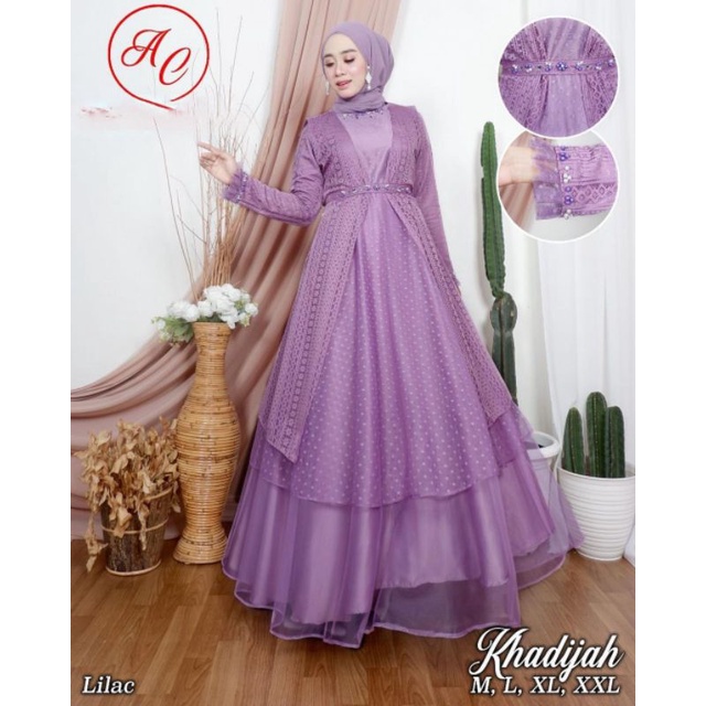 Gamis Pesta Lace Dotty Khadijah AC
