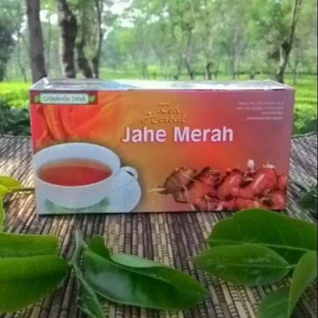 Teh Herbal JAHE MERAH untuk stamina pria original griya herba alami tanpa efek samping Halal BPOM