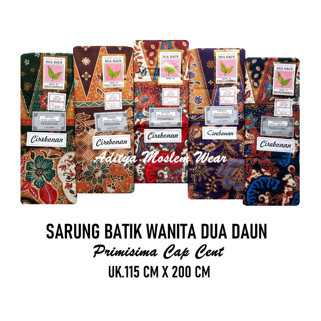 Sarung Batik Dua Daun Cap Cent Kain Sarung Wanita Sarung ibu Melahirkan