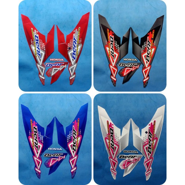 Striping Stiker Lis Body Motor Full Set Honda Beat karbu 2011 Standar Original