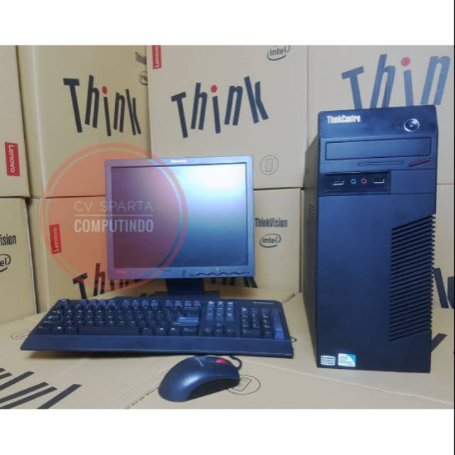 Paketan UNBK lenovo core 2 duo e7500 ram 2gb ddr3 hdd 160 fulset dua bergaransi