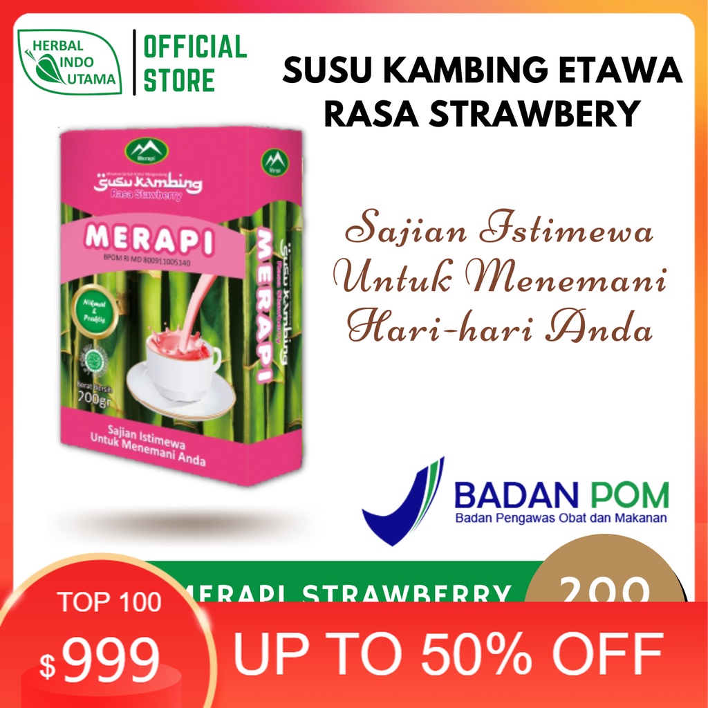 

Susu kambing Etawa Merapi Rasa Strawberry