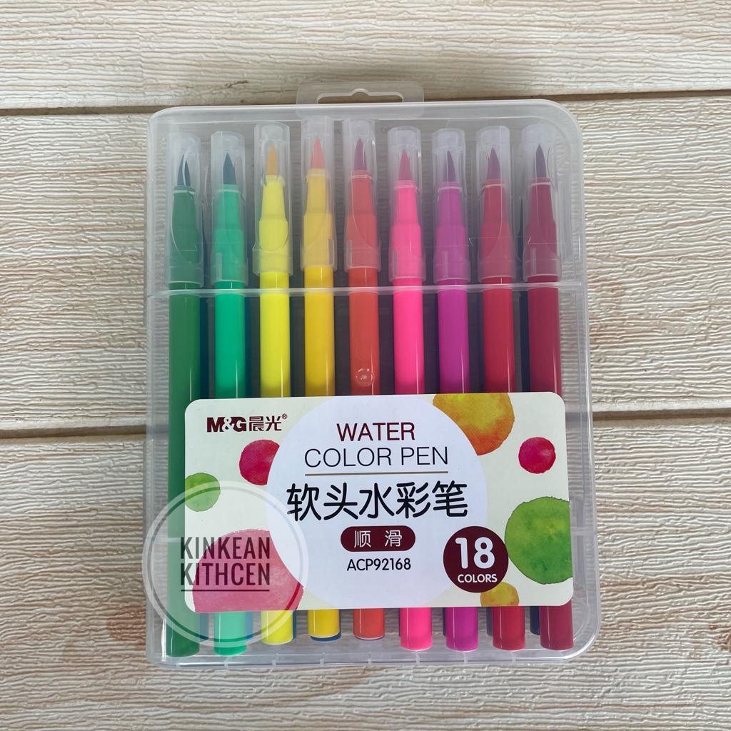 M&amp;G Soft Brush Water Color Pen Washable 18 Color - ACP92168