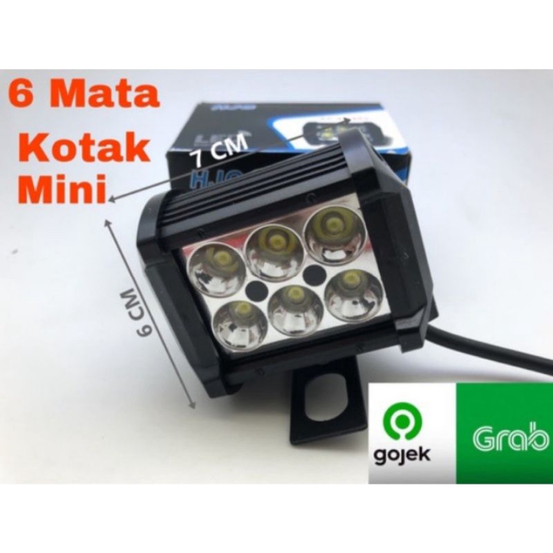 Lampu Tembak Sorot 6 Mata Mini Junior Led Flash Kedip Universal