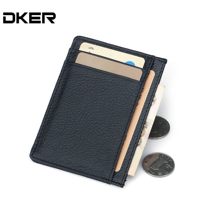 DKER D3010 Card Holder Kulit Asli Dompet Kartu Tipis Slim Wallet Import