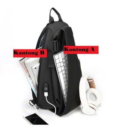 Tas Selempang Pria Sling Bag Pria Tas Pria USB MORITZ By Napoleon