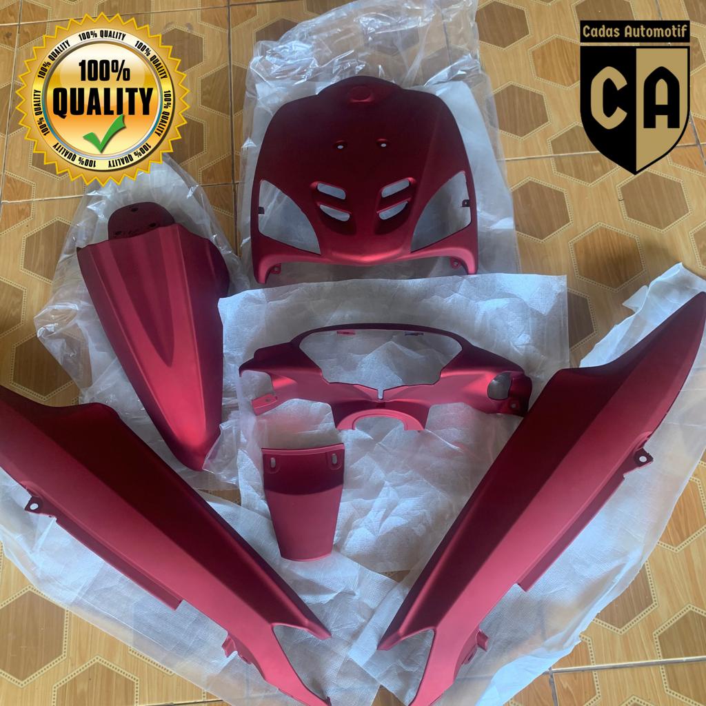 Cover body full halus yamaha mio Smile mio Sporty merah doff
